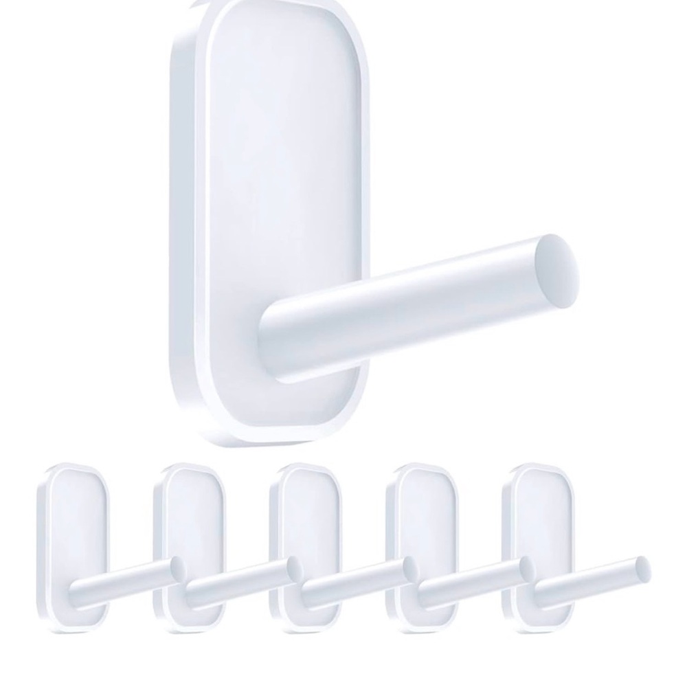 White Floating Adhesive Wall Hooks - 2 packs (9 total available)
